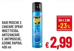 A&O Raid mosche e-zanzare spray insetticida, antizanzare e antimosche, azione rapida offerta
