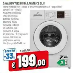 A&O DAYA DSW71225M18A lavatrice slim offerta