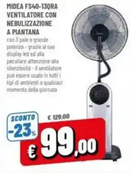 A&O MIDEA FS40-130RA ventilatore con nebulizzazione a piantana offerta