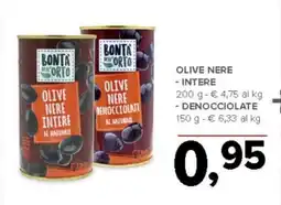 Todis Olive nere - intere - denocciolate BONTA ORTO offerta