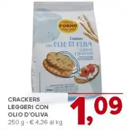 Todis Crackers leggeri con olio d'oliva FORNO offerta