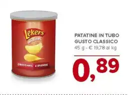Todis Patatine in tubo gusto classico Lekers offerta
