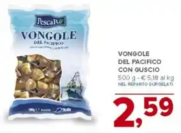Todis Vongole del pacifico con guscio PescaRe offerta