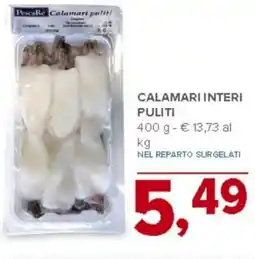 Todis Calamari interi puliti PescaRe offerta