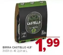 Todis Birra castello 4,8° CASTELLO offerta