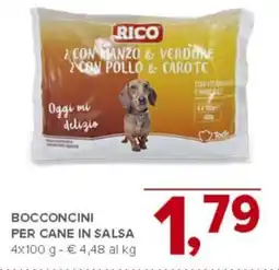 Todis Bocconcini per cane in salsa RICO offerta