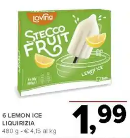 Todis 6 lemon ice liquirizia LOVING offerta