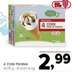 Todis 4 coni panna SOLOSANO offerta