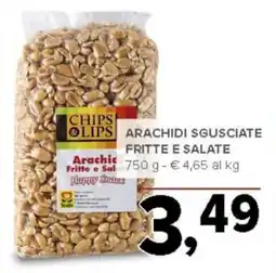 Todis CHIPS LIPS Arachidi sgusciate fritte e salate offerta