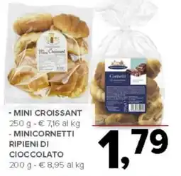Todis Mini croissant -minicornetti ripieni di cioccolato offerta