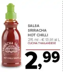 Todis Salsa sriracha hot chilli GO-TAN offerta