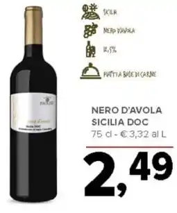 Todis Nero d'avola sicilia DOC offerta