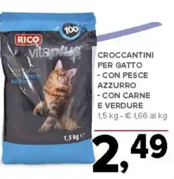 Todis RICO Croccantini per gatto - con pesce azzurro - con carne e verdure offerta