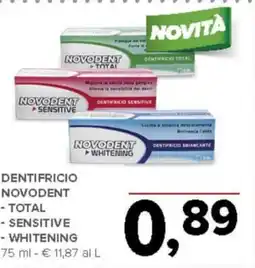 Todis NOVODENT Dentifricio whitening - total - sensitive offerta