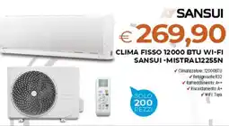 Todis Sansui clima fisso 12000 btu wi-fi- MISTRAL12255N offerta