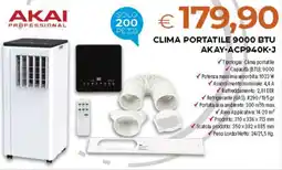 Todis Clima portatile 9000 btu AKAY-ACP940K-J offerta