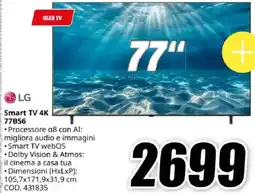 MediaWorld LG Smart TV 4K 77B56 offerta