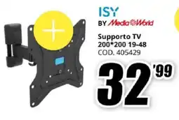 MediaWorld ISY BY Media World Supporto TV 200 200 19-48 offerta