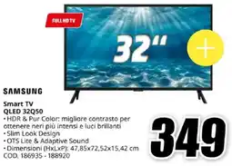 MediaWorld SAMSUNG Smart TV QLED 32Q50 offerta