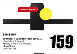 MediaWorld SAMSUNG Soundbar + Subwoofer HW-B650D/ZF offerta