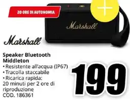 MediaWorld Marshall Speaker Bluetooth Middleton offerta