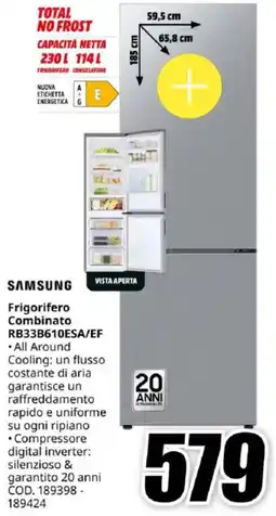 MediaWorld SAMSUNG Frigorifero Combinato RB33B610ESA/EF offerta