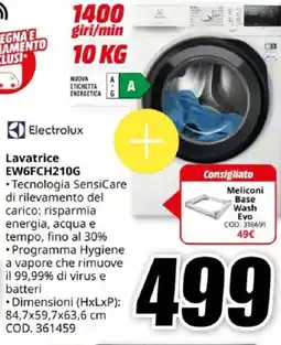 MediaWorld Electrolux Lavatrice EW6FCH210G offerta