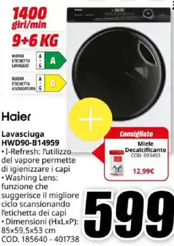 MediaWorld Haier Lavasciuga HWD90-B14959 offerta