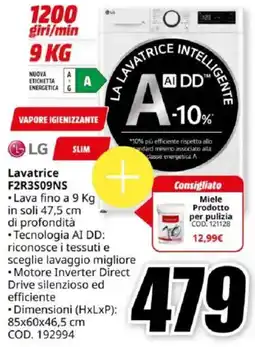 MediaWorld LG Lavatrice F2R3S09NS offerta