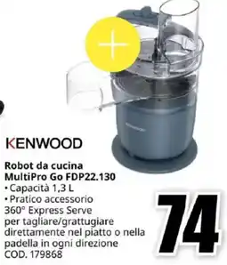 MediaWorld KENWOOD Robot da cucina MultiPro Go FDP22.130 offerta
