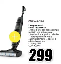 MediaWorld Rowenta Lavapavimenti senza filo GZ5035 offerta