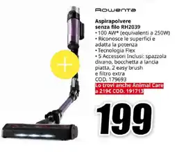 MediaWorld Rowenta Aspirapolvere senza filo RH2039 offerta