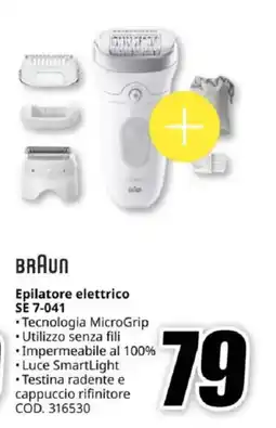 MediaWorld BRAUN Epilatore elettrico SE 7-041 offerta
