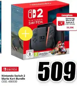 MediaWorld Nintendo Switch 2 Mario Kart Bundle offerta