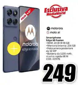 MediaWorld motorola motorola edge 60 fusion offerta