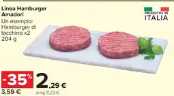 Carrefour Market Linea Hamburger Amadori offerta