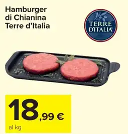 Carrefour Market Hamburger di Chianina Terre d'Italia offerta