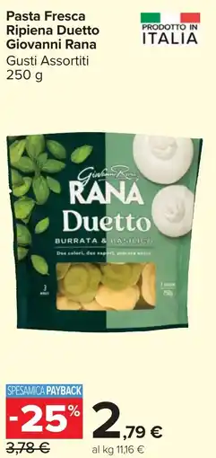 Carrefour Market Pasta Fresca Ripiena Duetto Giovanni Rana offerta