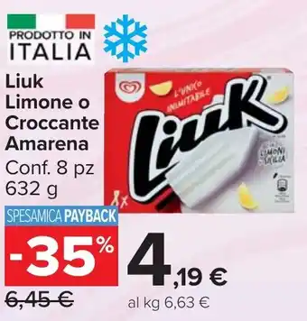 Carrefour Market Liuk Limone o Croccante Amarena offerta