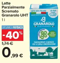 Carrefour Market Latte Parzialmente Scremato Granarolo UHT offerta
