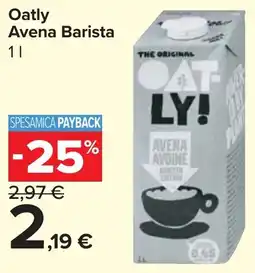 Carrefour Market Oatly Avena Barista offerta