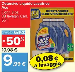 Carrefour Market Detersivo Liquido Lavatrice Ace offerta
