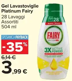 Carrefour Market Gel Lavastoviglie Platinum Fairy offerta