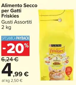 Carrefour Market Alimento Secco per Gatti Friskies Gusti Assortiti offerta