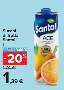 Carrefour Market Succhi di frutta Santal offerta