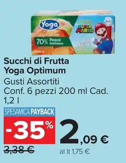 Carrefour Market Succhi di Frutta Yoga Optimum offerta