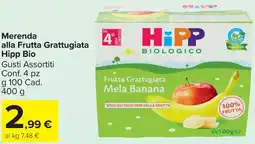 Carrefour Market Merenda alla Frutta Grattugiata Hipp Bio offerta