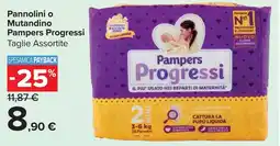 Carrefour Market Pannolini o Mutandino Pampers Progressi Taglie Assortite offerta