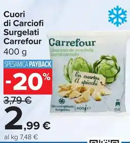 Carrefour Market Cuori di Carciofi Surgelati Carrefour offerta