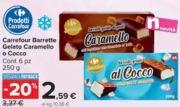 Carrefour Market Carrefour Barrette Gelato Caramello o Cocco offerta